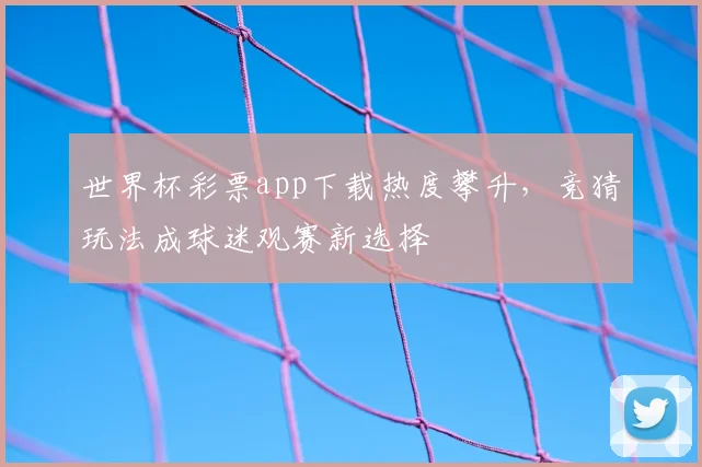 世界杯彩票app下载热度攀升,竞猜玩法成球迷观赛新选择